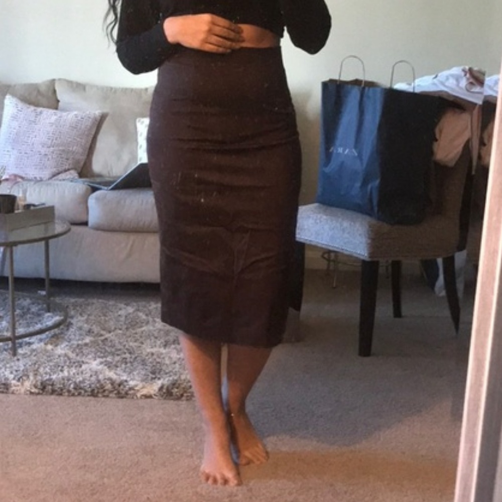 Allen B Schwartz (ABS) brown high-waisted skirt*
